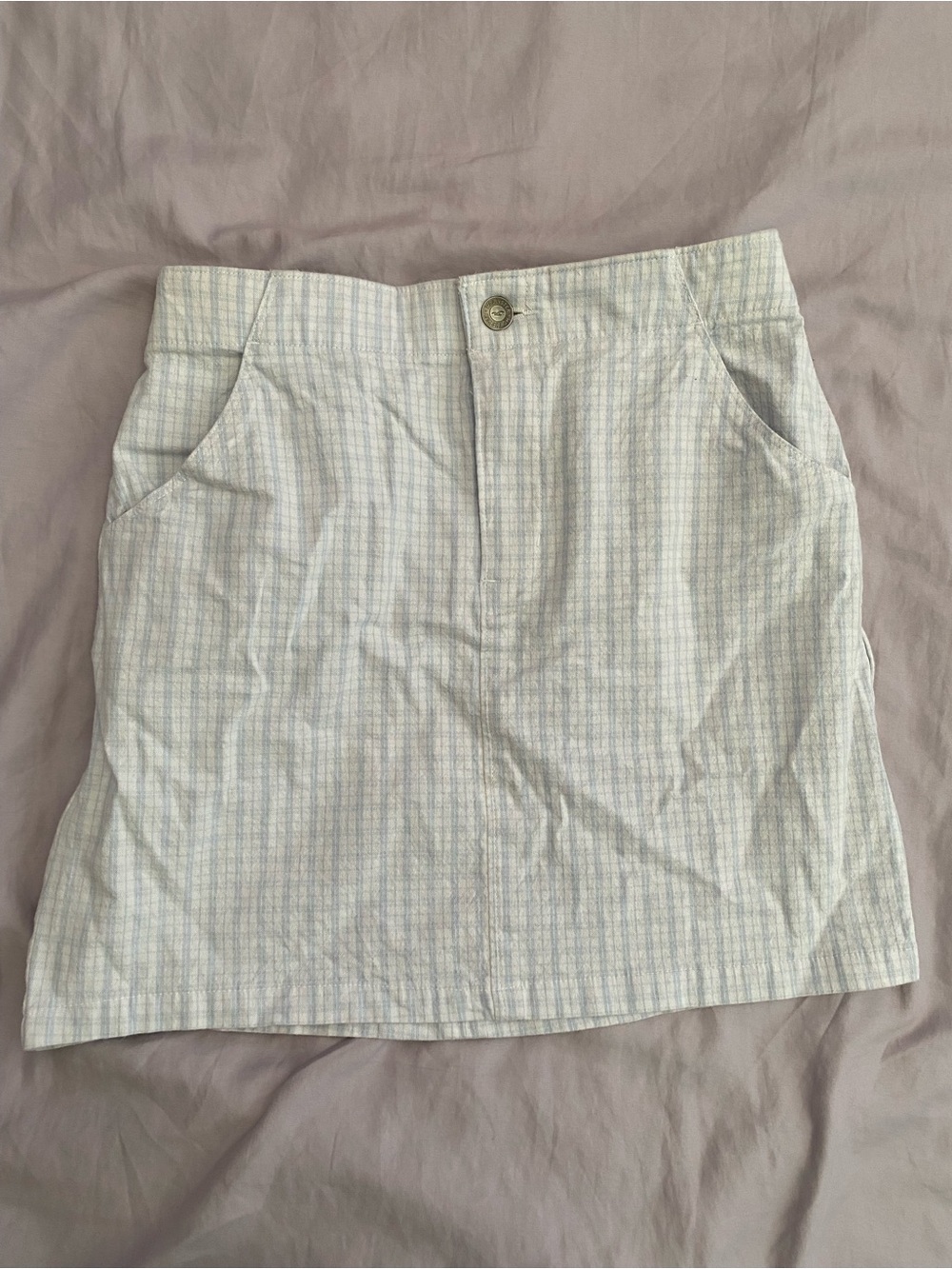 Hollister Light Blue Striped Women's Skirt